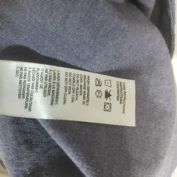 David Buffalo Bitton Blue Denim  Long Sleeve Button Down Shirt Size XL. - Picture 8 of 8